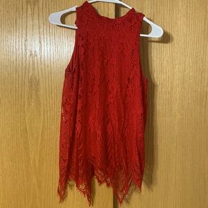 Red lace shirt - Francesca’s, size small